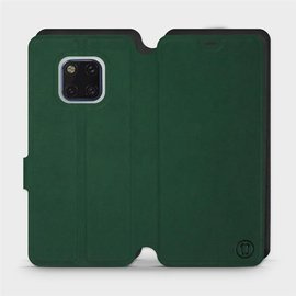 Etui Soft Touch do Huawei Mate 20 Pro - wzór Miejska zieleń z czernią