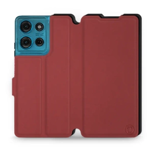 Etui Soft Touch do Motorola Moto G75 5G - wzór Zachodząca czerwień z czernią