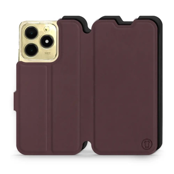 Etui Soft Touch do Realme C61 - wzór Matowy burgund z czernią
