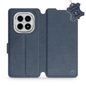 Etui ze skóry naturalnej do Xiaomi Redmi Note 15 4G - wzór Blue Leather