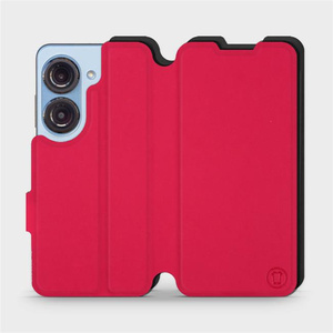 Etui Soft Touch do Asus Zenfone 9 - wzór Żywa czerwień z czernią