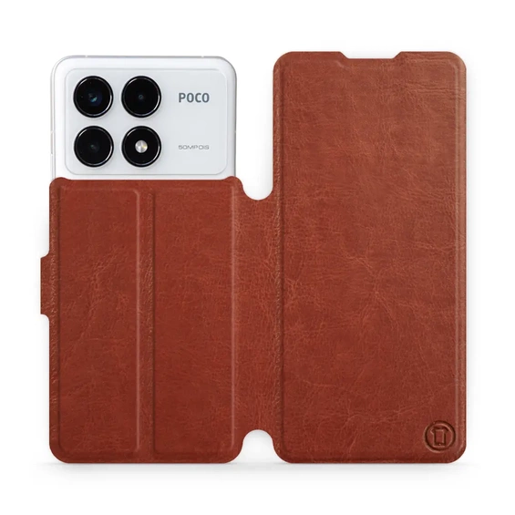 Etui do Xiaomi POCO F6 Pro - wzór Brown&Orange