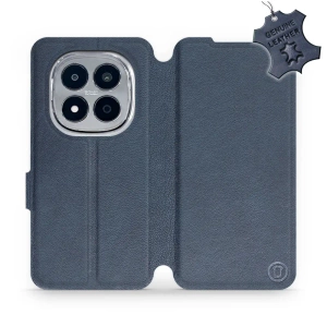 Etui ze skóry naturalnej do Xiaomi Redmi Note 15 Pro Plus 5G - wzór Blue Leather