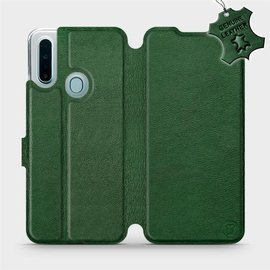 Etui ze skóry naturalnej do OPPO A31 - wzór Green Leather