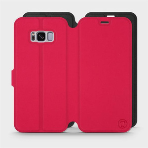 Etui Soft Touch do Samsung Galaxy S8 Plus - wzór Żywa czerwień z czernią