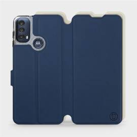 Etui Soft Touch do Motorola Moto E30 - wzór Głęboki granat z platyną