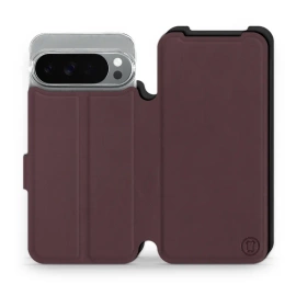 Etui Soft Touch do Google Pixel 10 Pro XL - wzór Matowy burgund z czernią