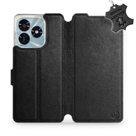 Etui ze skóry naturalnej do Huawei Honor X5c Plus - wzór Black Leather