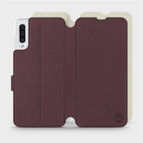 Etui Soft Touch do Samsung Galaxy A70 - wzór Matowy burgund z platyną
