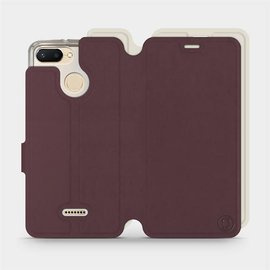 Etui Soft Touch do Xiaomi Redmi 6 - wzór Matowy burgund z platyną