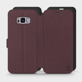 Etui Soft Touch do Samsung Galaxy S8 Plus - wzór Matowy burgund z czernią