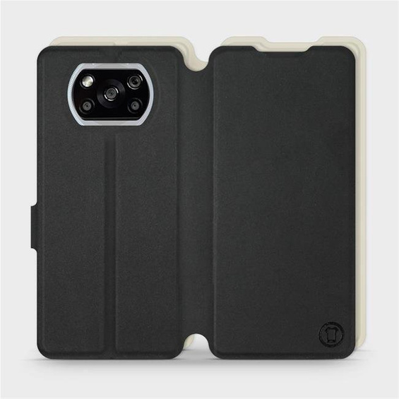 Etui Soft Touch do Xiaomi POCO X3 NFC - wzór Satynowa czerń z platyną