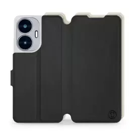 Etui Soft Touch do Realme C55 - wzór Satynowa czerń z platyną