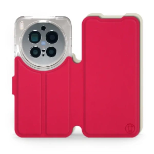 Etui Soft Touch do Vivo X300 pro - wzór Żywa czerwień z platyną