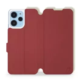 Etui Soft Touch do Xiaomi Redmi 12 - wzór Zachodząca czerwień z platyną