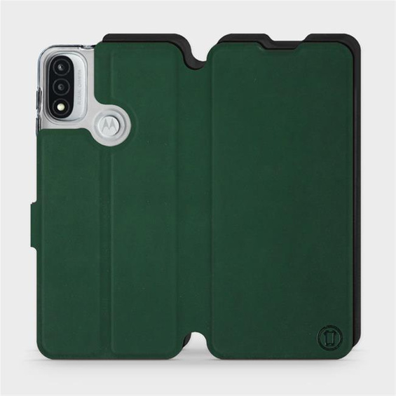 Etui Soft Touch do Motorola Moto E20 - wzór Miejska zieleń z czernią