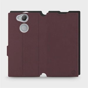 Etui Soft Touch do Sony Xperia XA2 - wzór Matowy burgund z czernią