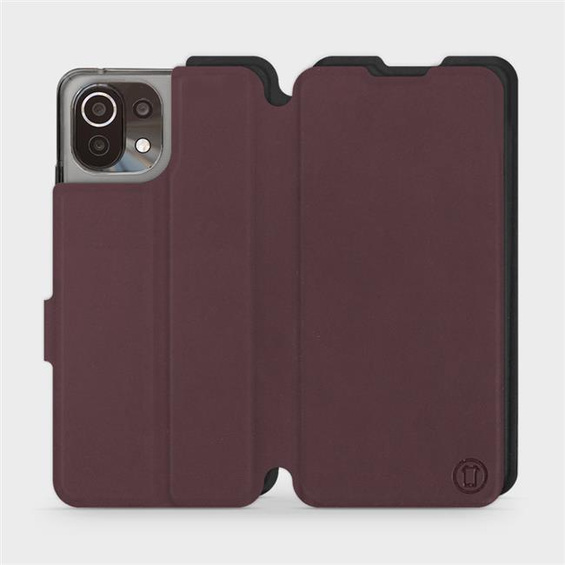 Etui Soft Touch do Xiaomi 11 Lite 5G NE - wzór Matowy burgund z czernią