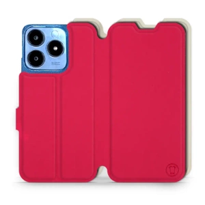 Etui Soft Touch do Realme C63 - wzór Żywa czerwień z platyną