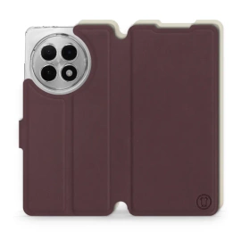 Etui Soft Touch do OnePlus 13R - wzór Matowy burgund z platyną