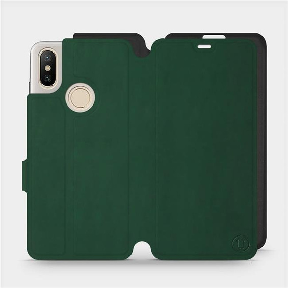 Etui Soft Touch do Xiaomi Mi A2 - wzór Miejska zieleń z czernią