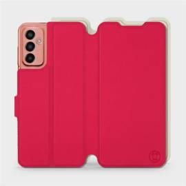 Etui Soft Touch do Samsung Galaxy M13 - wzór Żywa czerwień z platyną