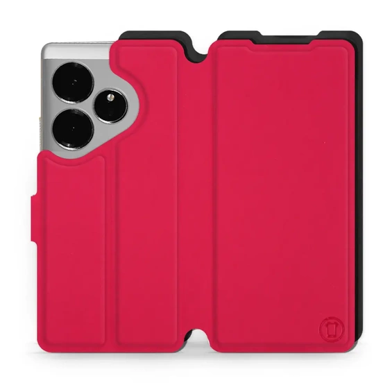 Etui Soft Touch do Realme GT 6 - wzór Żywa czerwień z czernią