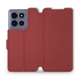 Etui Soft Touch do Motorola Moto G86 5G - wzór Zachodząca czerwień z platyną