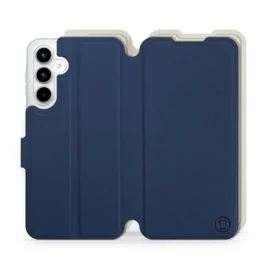Etui Soft Touch do Samsung Galaxy A35 5G - wzór Głęboki granat z platyną