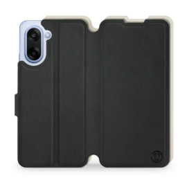 Etui Soft Touch do OnePlus Nord CE5 - wzór Satynowa czerń z platyną