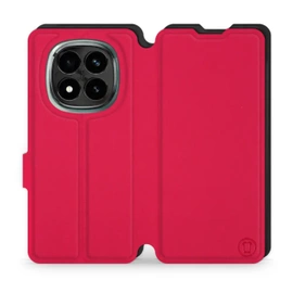 Etui Soft Touch do Xiaomi Redmi Note 14 Pro Plus 5G - wzór Żywa czerwień z czernią