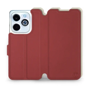 Etui Soft Touch do Infinix Smart 8 - wzór Zachodząca czerwień z platyną