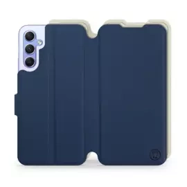 Etui Soft Touch do Samsung Galaxy A34 5G - wzór Głęboki granat z platyną