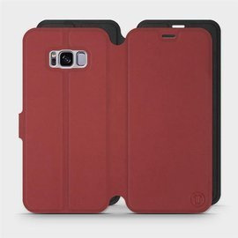 Etui Soft Touch do Samsung Galaxy S8 - wzór Zachodząca czerwień z czernią