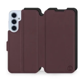 Etui Soft Touch do Samsung Galaxy M35 5G - wzór Matowy burgund z czernią