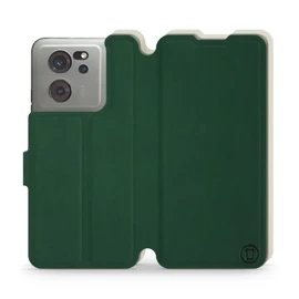 Etui Soft Touch do Xiaomi 13T Pro - wzór Miejska zieleń z platyną