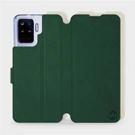 Etui Soft Touch do OPPO Reno 5 Lite - wzór Miejska zieleń z platyną