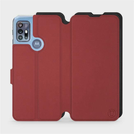 Etui Soft Touch do Motorola Moto G20 - wzór Zachodząca czerwień z czernią