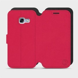 Etui Soft Touch do Samsung Galaxy A3 2017 - wzór Żywa czerwień z czernią