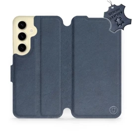 Etui ze skóry naturalnej do Samsung Galaxy S24 - wzór Blue Leather