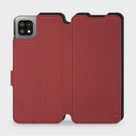 Etui Soft Touch do Samsung Galaxy A22 5G - wzór Zachodząca czerwień z czernią
