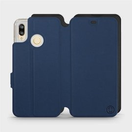 Etui Soft Touch do Huawei P20 Lite - wzór Głęboki granat z czernią