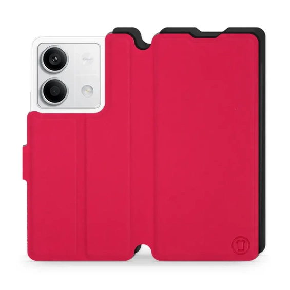 Etui Soft Touch do Xiaomi Redmi Note 13 5G - wzór Żywa czerwień z czernią