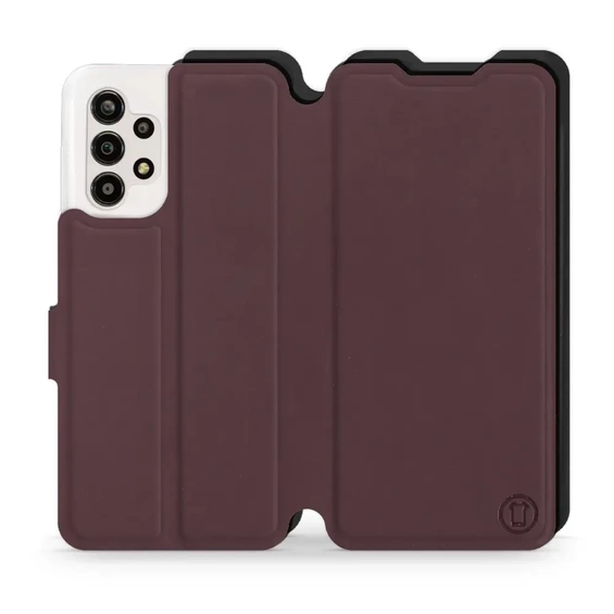 Etui Soft Touch do Samsung Galaxy A13 4G - wzór Matowy burgund z czernią