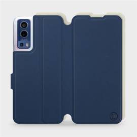 Etui Soft Touch do Vivo Y52 5G - wzór Głęboki granat z platyną