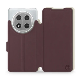 Etui Soft Touch do Huawei Honor Magic7 Lite 5G - wzór Matowy burgund z platyną