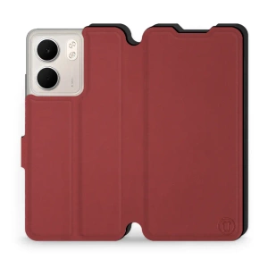 Etui Soft Touch do OPPO A5x - wzór Zachodząca czerwień z czernią