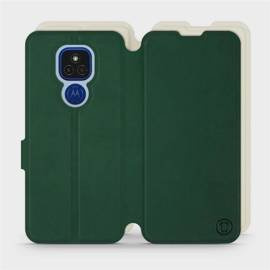 Etui Soft Touch do Motorola Moto E7 Plus - wzór Miejska zieleń z platyną