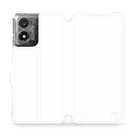 Etui do Motorola Moto E14 - wzór White&Orange
