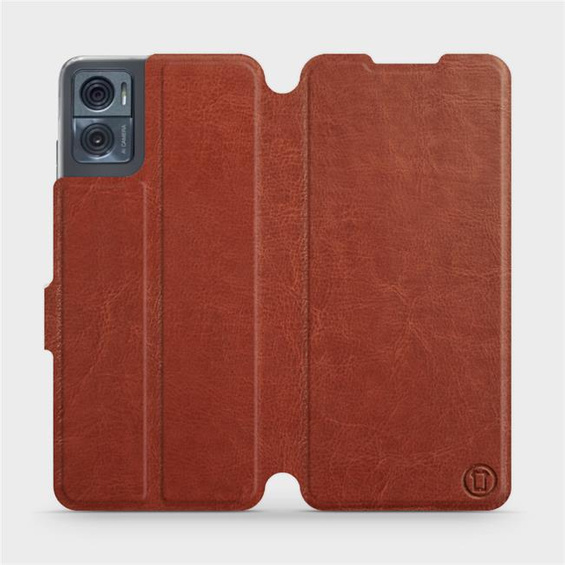 Etui do Motorola Moto E22i - wzór Brown&Gray
